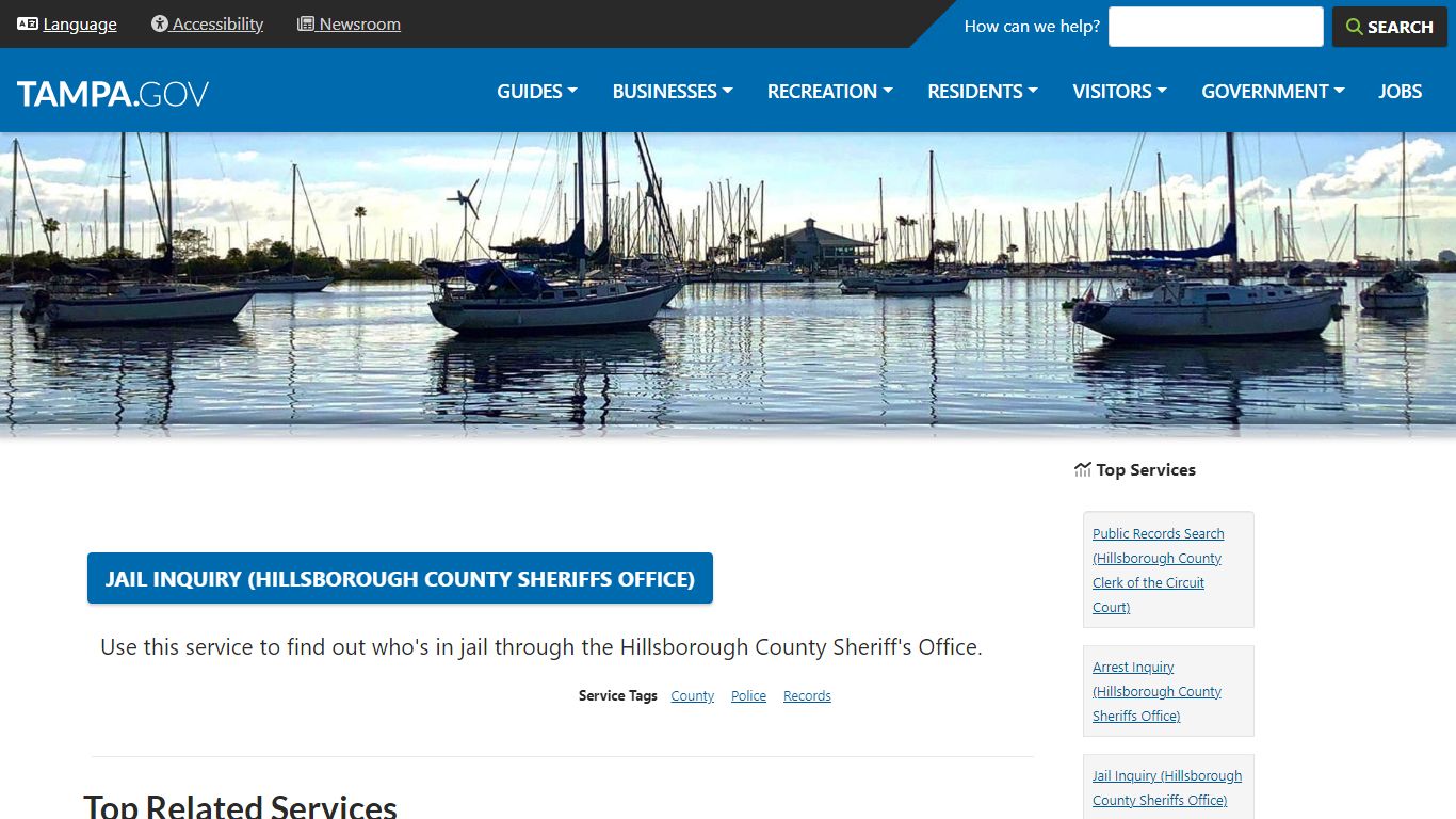 Jail Inquiry (Hillsborough County Sheriffs Office) | City of Tampa